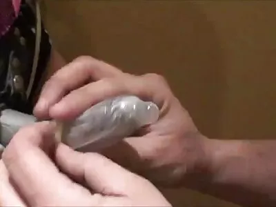 பொன்னிறம் ஒரு கடினமான சேவலை நக்குகிறது